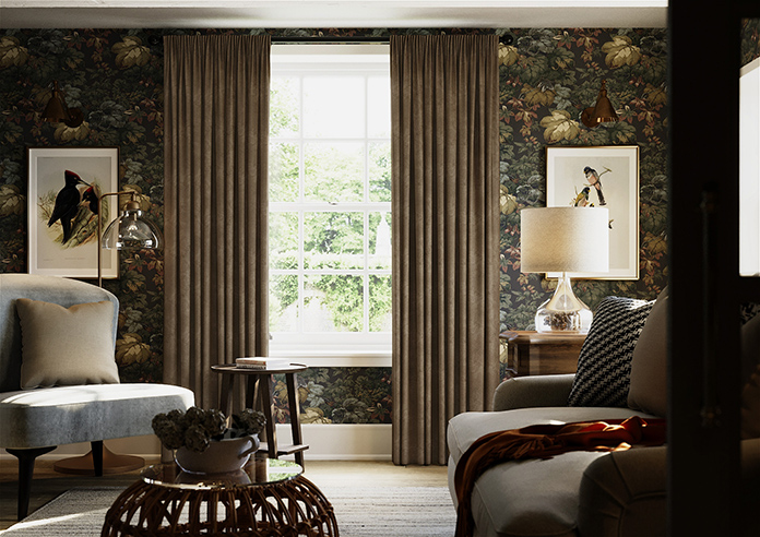 Faux Suede, Dark Chocolate - Made to Measure Curtains - Image 3